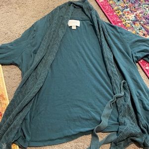 Green/Blue cardigan with belt